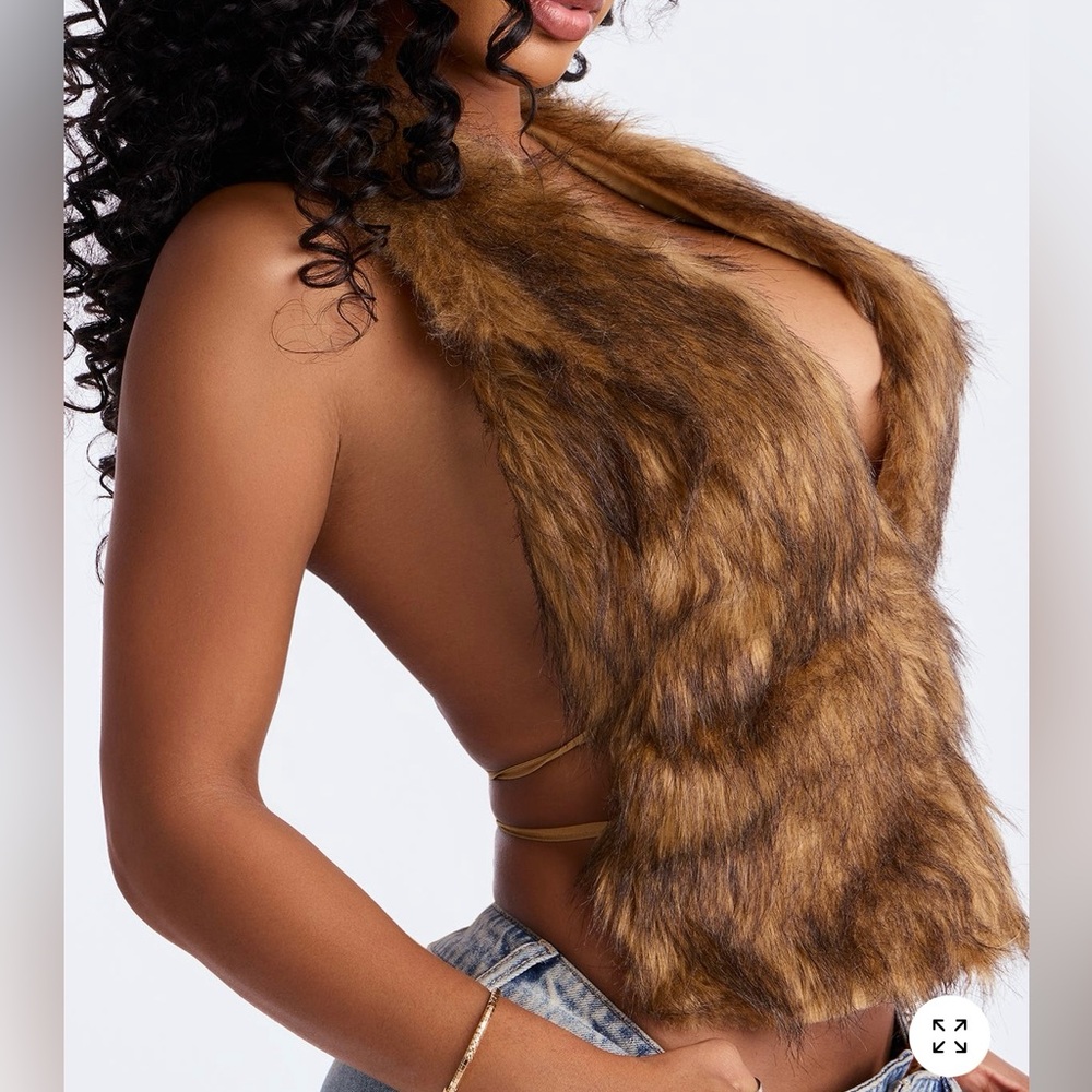 Faux fur top